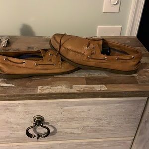 Sperry brown leather topsiders boat shoes size 12